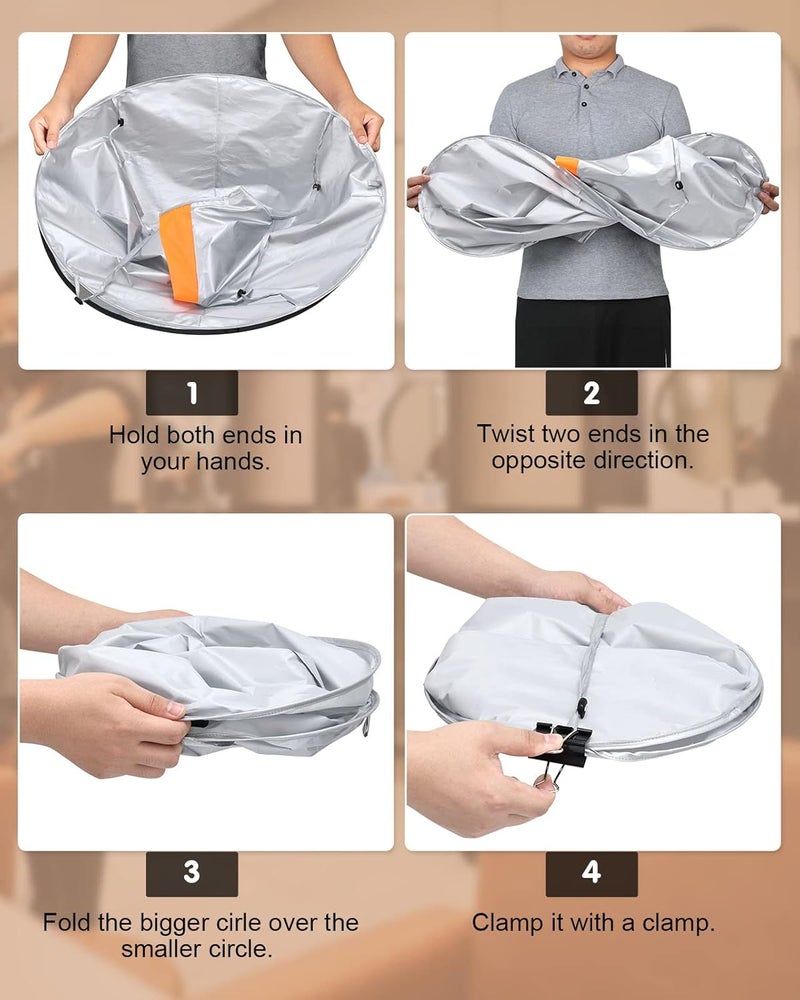 Lictin Hair Cutting Cape - Haircut Cape Umbrella Waterproof Hair Cloak Barber Cape Foldable Hairdressing Umbrella Cape Apron with 1PCS Black Comb - Image 3